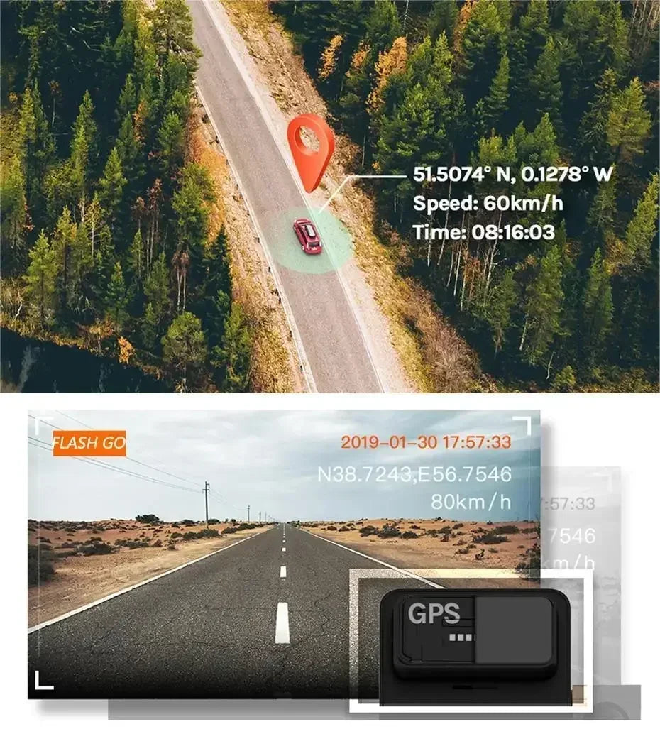 Dashcam – Autocamera – Achteruitkijkspiegel – DVR – Auto Beveiliging – 12 Inch 4K Scherm – GPS Tracking – G-Sensor
