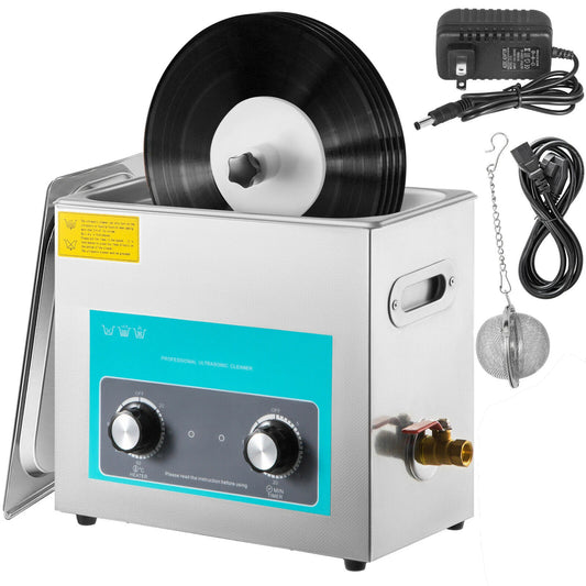 Ultrasoonreiniger - Wasmachine - Ultra Sonic Cleaner - 180W 6L met knop- Ultrasoonreiniger Bril - met droogrek