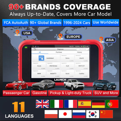 OBD2 Scanner – Autodiagnose – Foutcode Lezer – Uitleesapparaat – Diagnose Tool – 4-Systeem Diagnose – Touchscreen Display