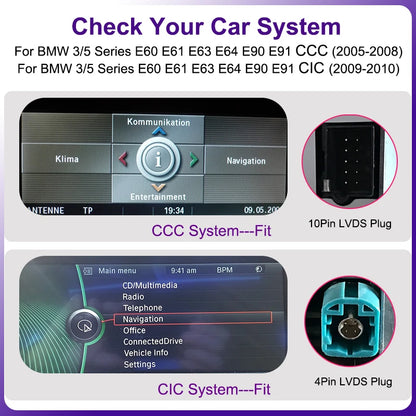 Autoradio BMW 3/5 Serie – Multimedia Systeem – Navigatie Unit – Touchscreen Radio – Draadloos CarPlay Android Auto – 8,8 Inch Display – Linux Besturingssysteem - QUORE