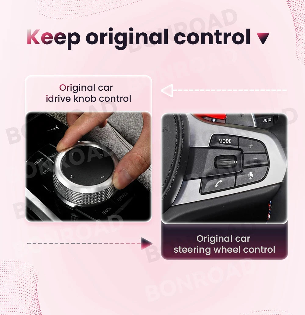 Draadloze CarPlay Module – Android Auto Adapter – Infotainmentsysteem Interface – Bluetooth Carkit – Mirror Link – Voor BMW X5 E70 X6 E71 CIC – Draadloze Verbinding – Plug & Play Installatie - QUORE