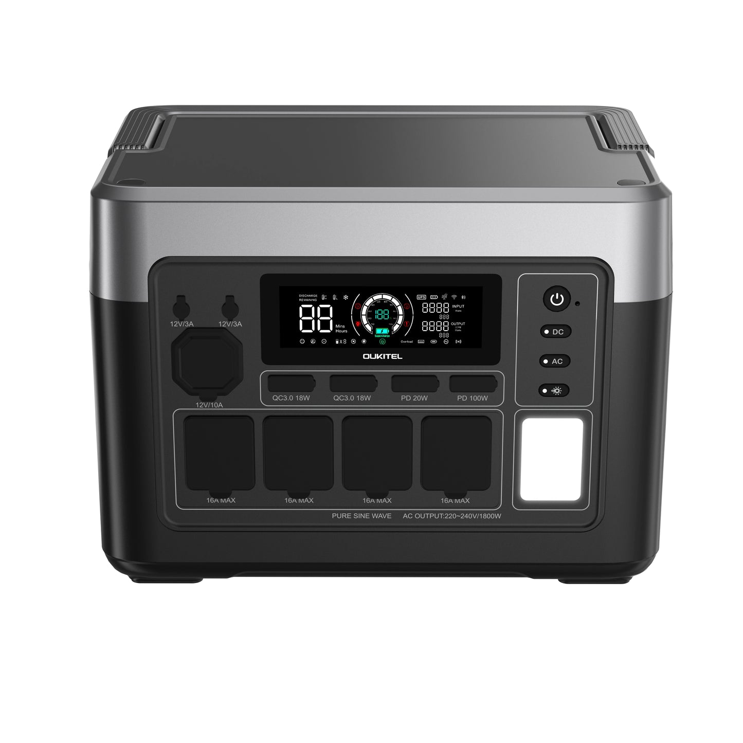 Powerstation – Energiecentrale – Draagbare Accu – Noodstroomvoorziening – LiFePO4 Batterij – 1800W Continue Output – Ultrasnelle Oplaadtijd