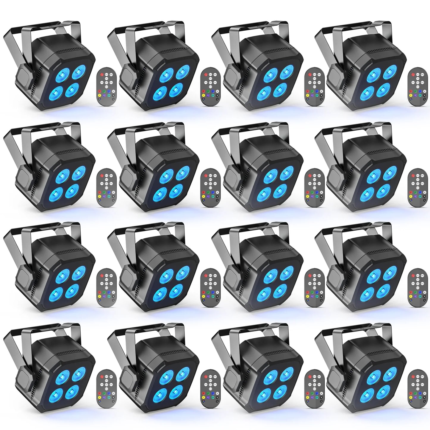 LED Par Light – Podiumverlichting – DJ Lamp – Stage Light – Disco Licht – 8-delig EU Plug – 30W RGBWYP+CYAN LEDs – DMX & Afstandsbediening