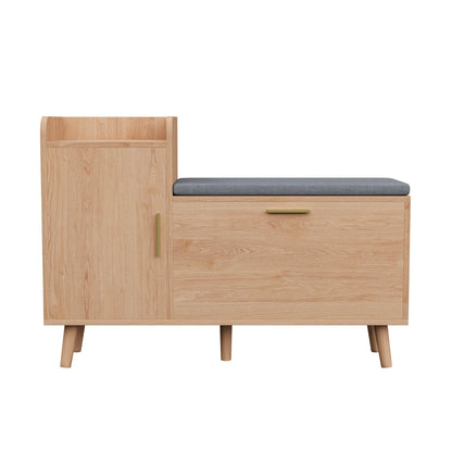 Schoenenbank – Schoenenkast – Schoenenrek – Zitbank – Opbergbank – Met 3 Lades – Compact Landelijk Design 100x30x69,5 cm