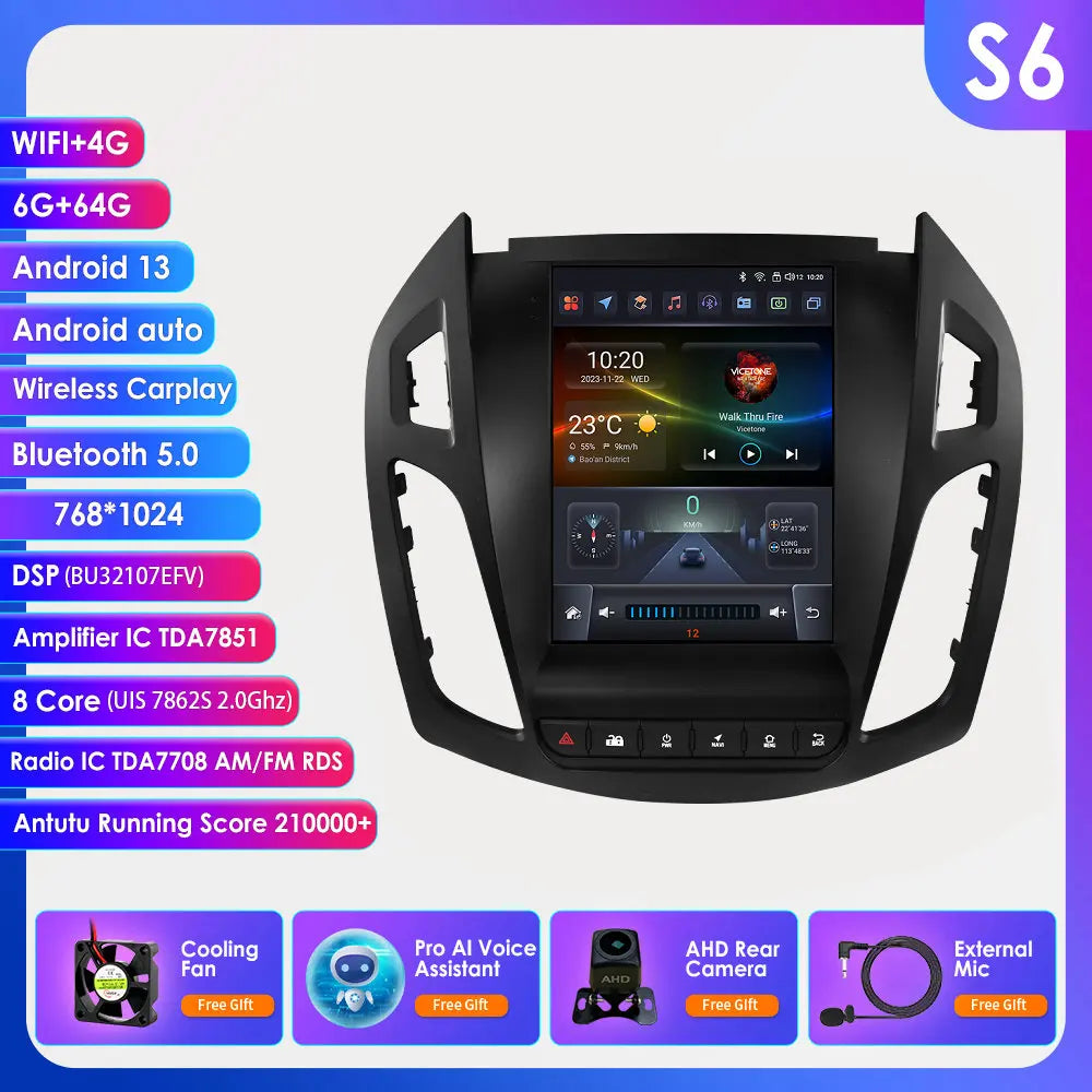 360° Camera – Autoradio – Multimedia Systeem – Navigatie – Touchscreen – 9,7" Android 13 – Draadloos CarPlay & Android Auto