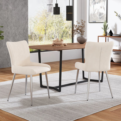Velvet Eetkamerstoelen – Fluwelen Stoelen – Lounge Stoelen – Comfortabele Zit – Metalen Poten – Compact Design