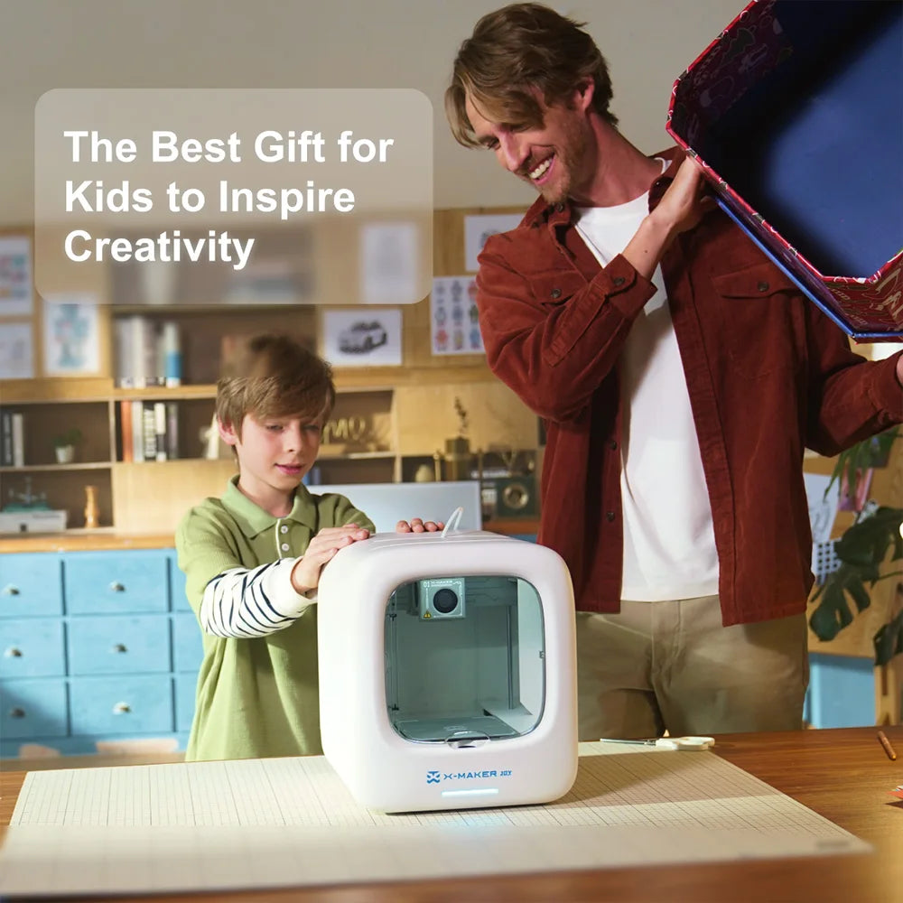 3D-Printer – Compact 3D-Printer – Educatieve 3D-Printer – Kindvriendelijke Printer – Veilig Gesloten Behuizing – 120x120x120 Mm – Printresolutie 50-300 Micron