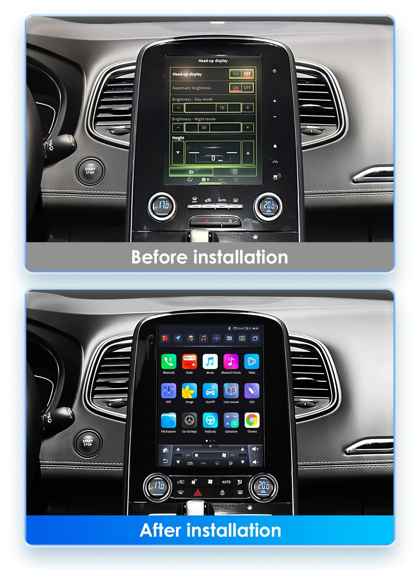 2Din Autoradio Ford Fiesta MK7 – Multimedia Speler – Navigatiesysteem – Car Stereo – Touchscreen – Android 14 OS – 9,7 Inch IPS Display – Apple CarPlay & Android Auto