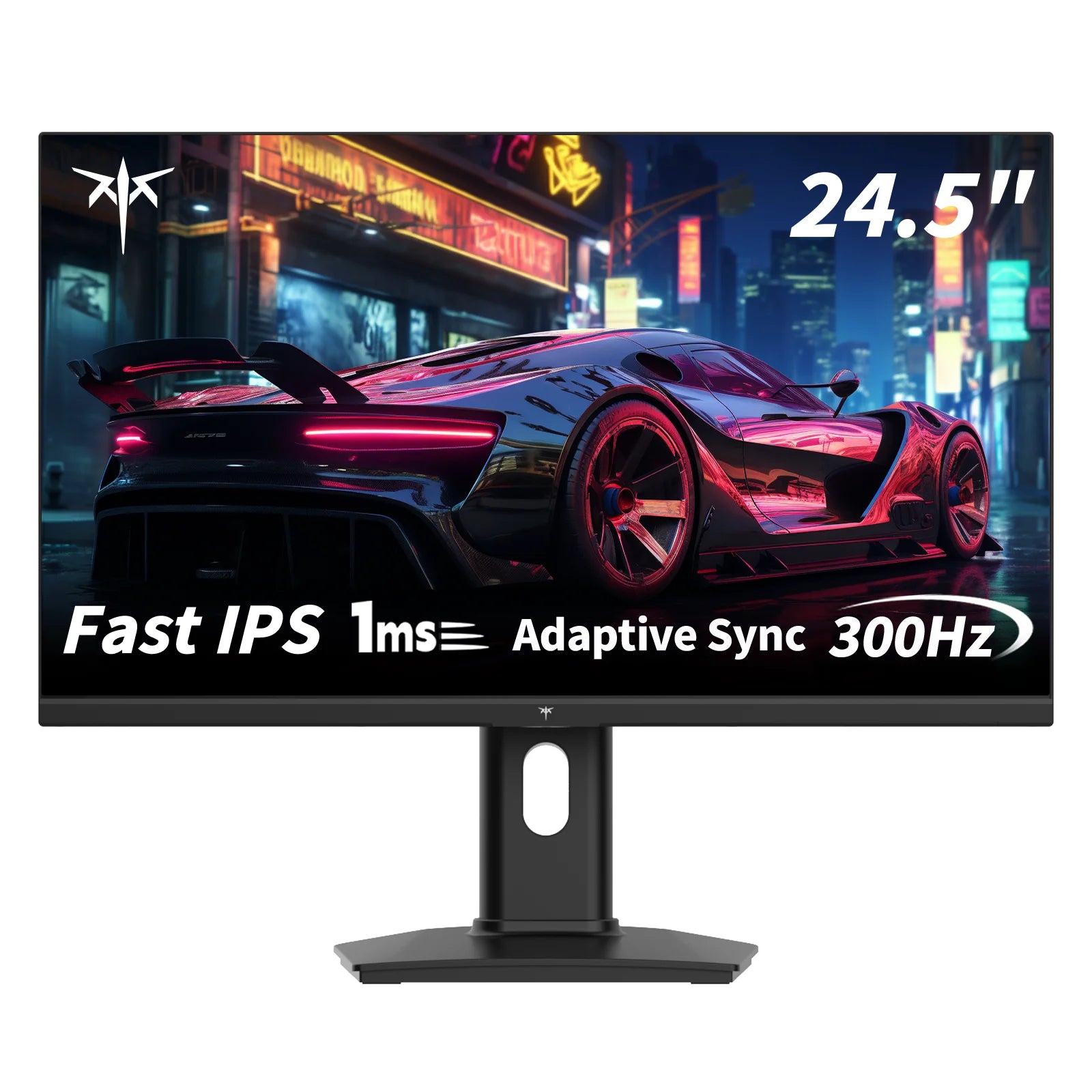 Gaming Monitor – Gaming Scherm – PC Monitor – Monitor Voor Gamen – 24,5 Inch – 300Hz Verversingssnelheid – 1 ms Reactietijd – Full HD FHD 1080p – Fast IPS Paneel – FreeSync & G-Sync Compatibel – Mat Scherm – Zwart - QUORE