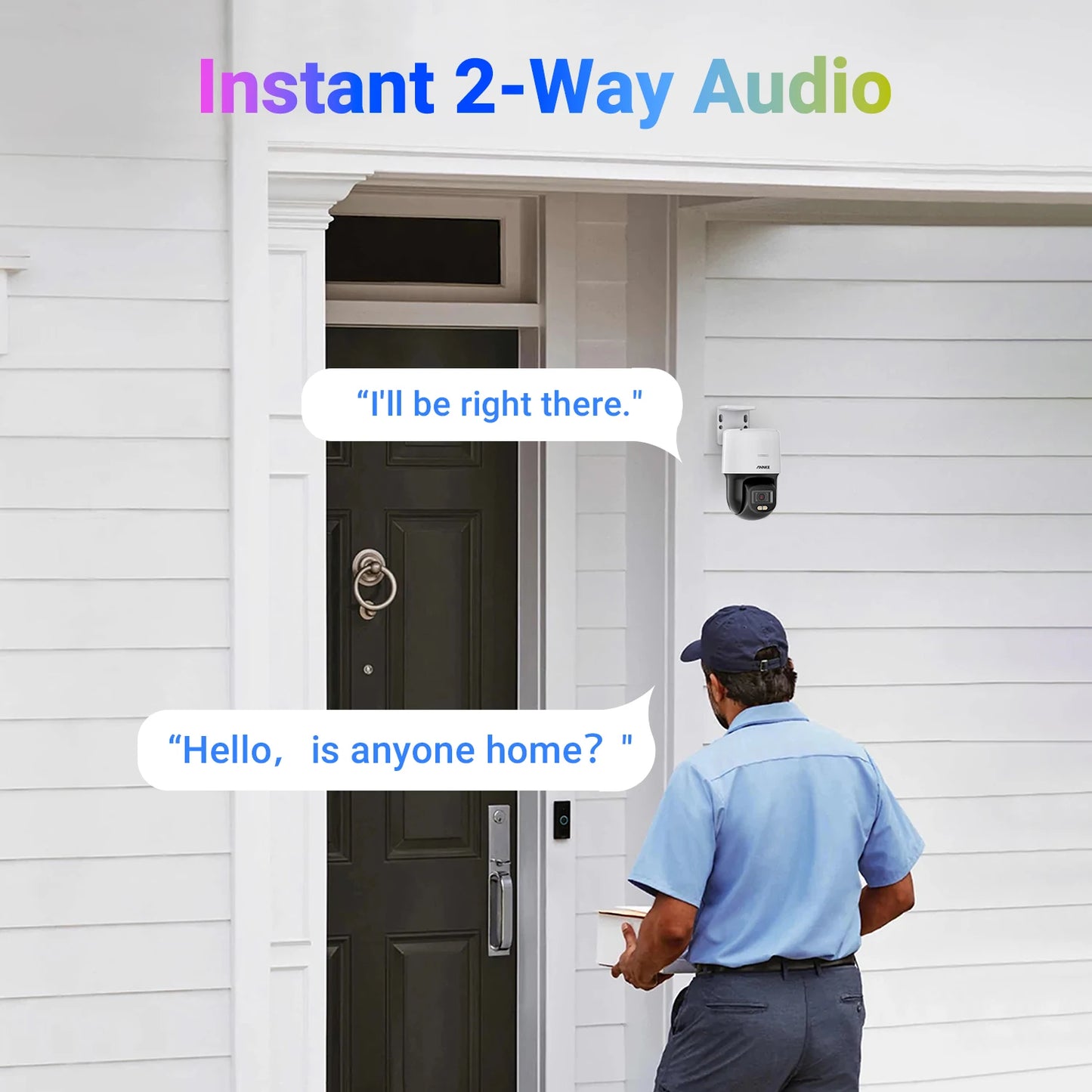 ANNKE 3K PT Speed Dome PoE Security Camera With 4pcs NightChroma Color Night Vision 2-Way Audio PT Cameras 8MP 8CH NVR