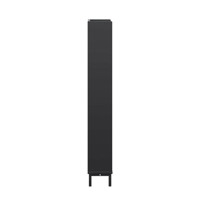 Schoenenkast – Schoenenrek – Schoenenopberger – Schoenenmeubel – Schoenenkast met Kleppen – Smal Ontwerp – MDF Wit – 50x130x19 cm