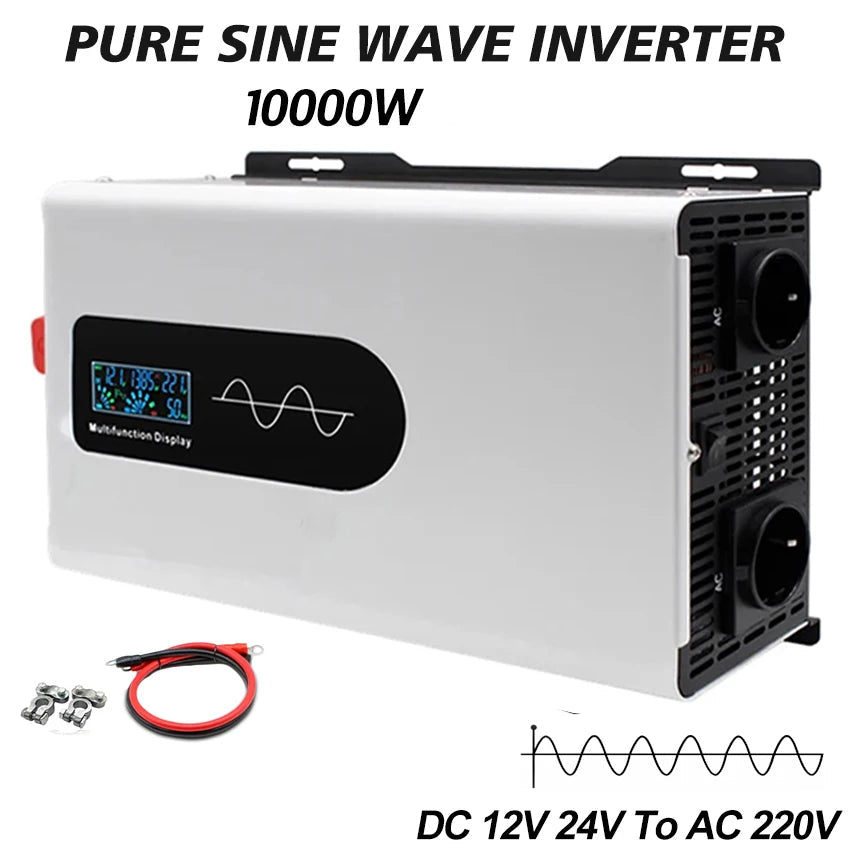 Pure Sine Wave Omvormer – Inverter – Spanningsomzetter – DC naar AC Converter – Zonne-Omvormer – 10000W 72V Variant – Zuivere Sinusgolf – Hoge Efficiëntie