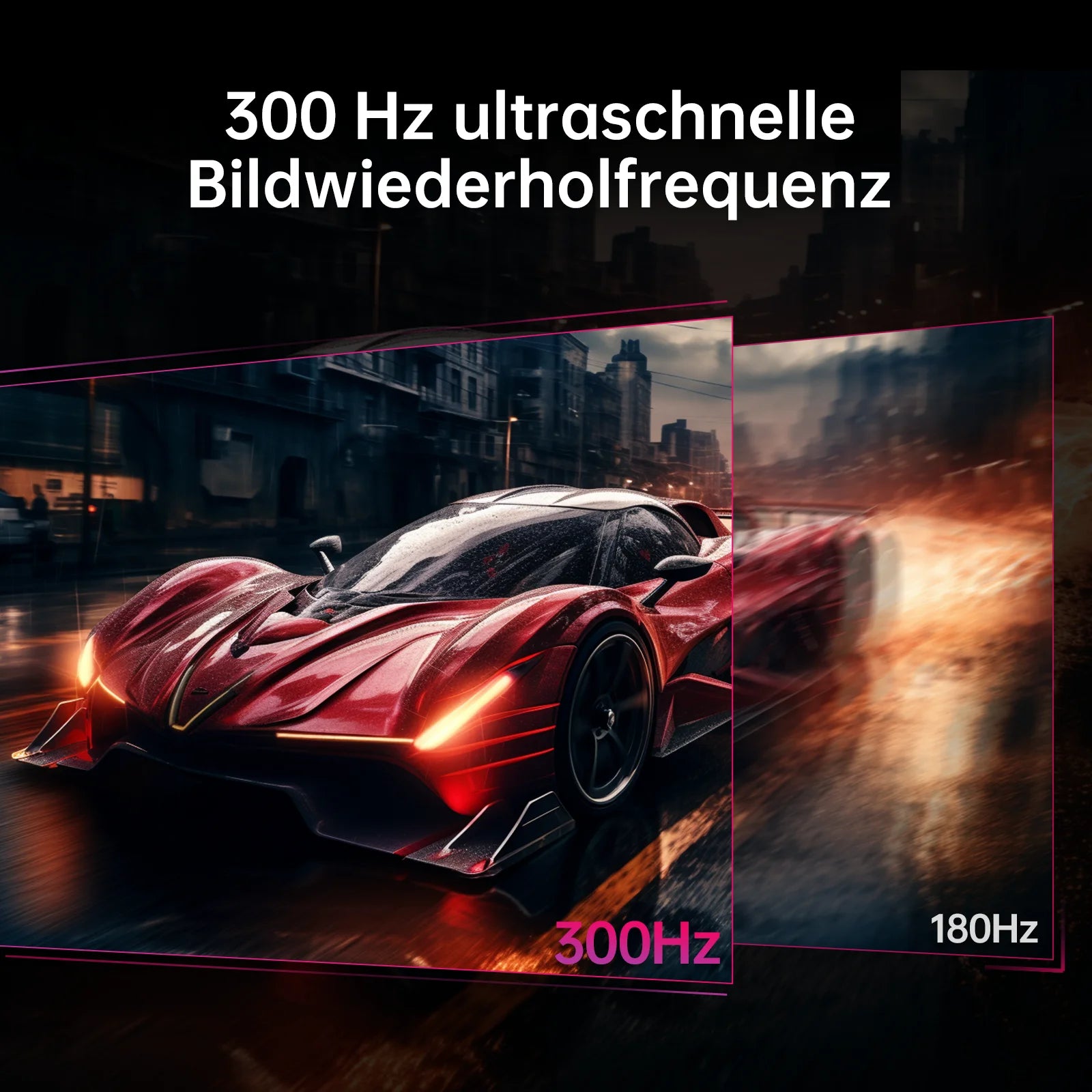 Gaming Monitor – Gaming Scherm – PC Monitor – Monitor Voor Gamen – 24,5 Inch – 300Hz Verversingssnelheid – 1 ms Reactietijd – Full HD FHD 1080p – Fast IPS Paneel – FreeSync & G-Sync Compatibel – Mat Scherm – Zwart - QUORE