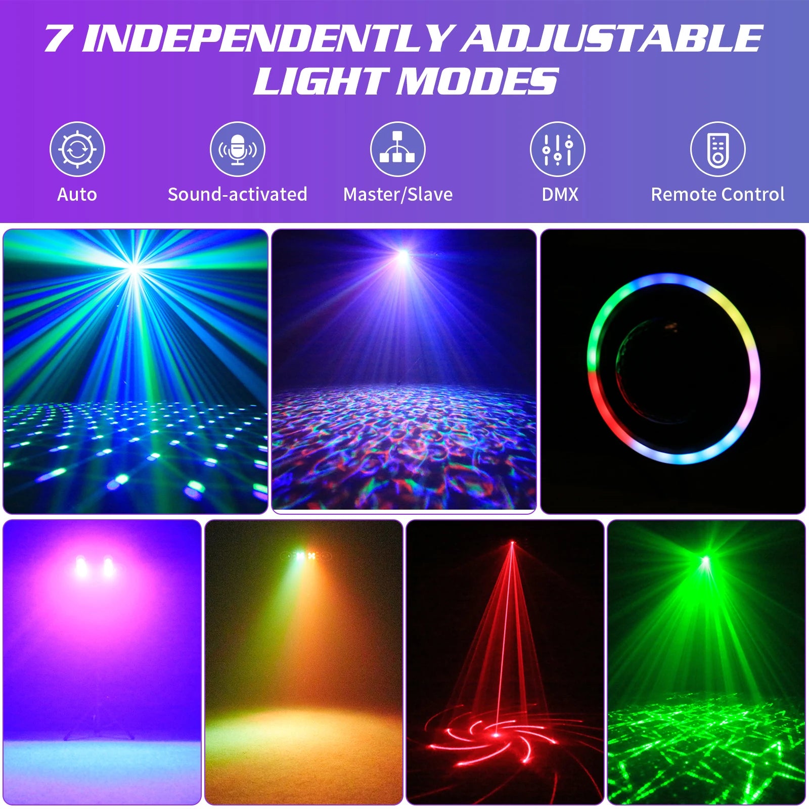 Effectverlichting RGBW – DJ Verlichting – Party Lights – Disco Lampen – LED Effectlampen – 7-in-1 Multifunctioneel – Verstelbaar Statief – Inclusief Draagtas – EU Stekker - QUORE