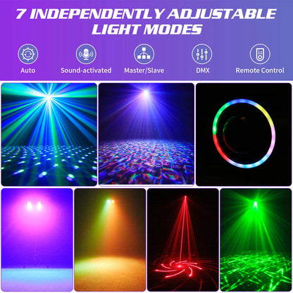 Effectverlichting RGBW – DJ Verlichting – Party Lights – Disco Lampen – LED Effectlampen – 7-in-1 Multifunctioneel – Verstelbaar Statief – Inclusief Draagtas – EU Stekker - QUORE
