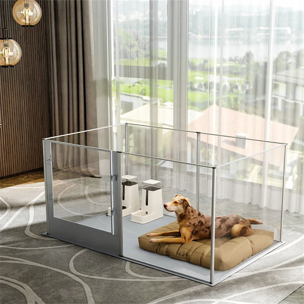 Hondenren – Speelren – Huisdierenren – Buitenren – Krasbestendig Acryl – Aluminium Frame