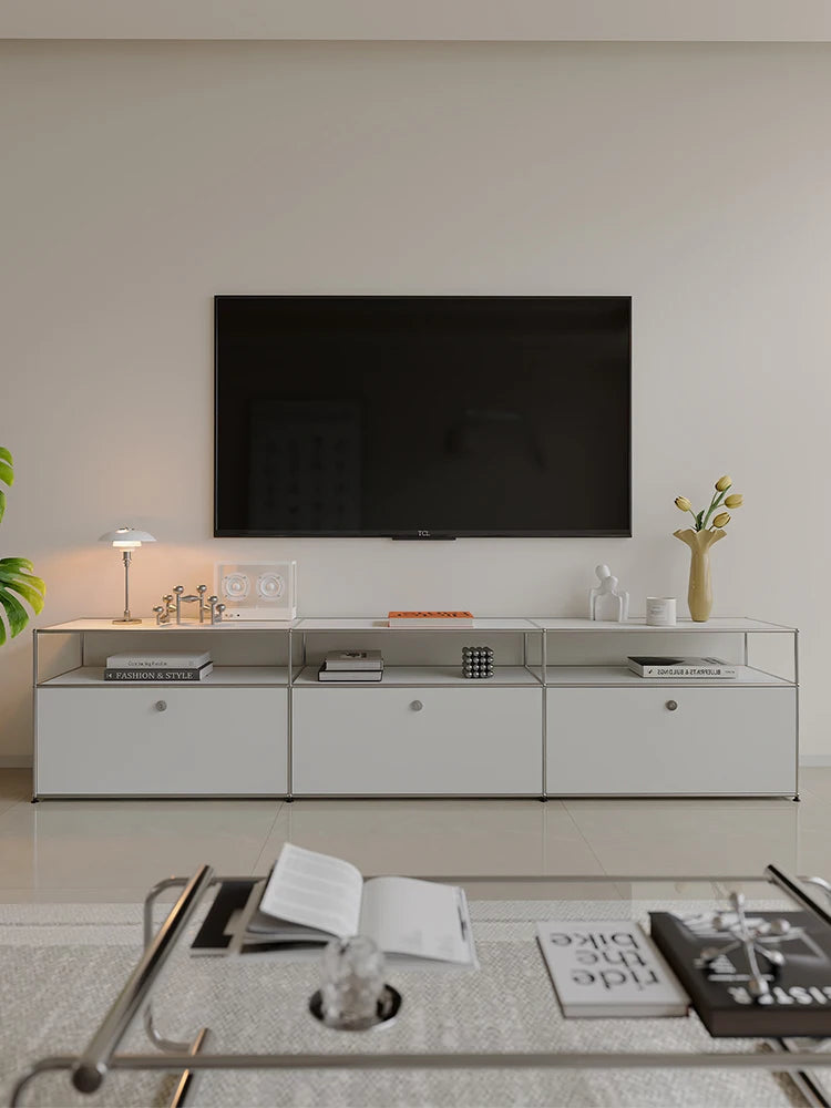 TV-Kast – TV-Meubel – Media Meubel – Woonkamer Kast – Roestvrij Staal – Modern Metalen Frame - Stijl 3