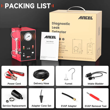 Rooklekkage-Detector – Rookdetector – Lekdetectie – Lekkagezoeker – Luchtlekdetector – Ingebouwde Luchtpomp – Drukmeter