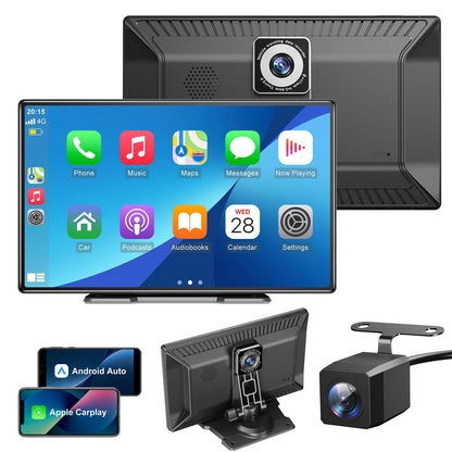 Navigatiesysteem Auto - Dashcam voor auto - GPS Navigatie - Draadloze - 2.5K DVR - Bluetooth Audio - ADAS Systeem - 9" - Achteruitrijcamera - Spraakbesturing - 64TF