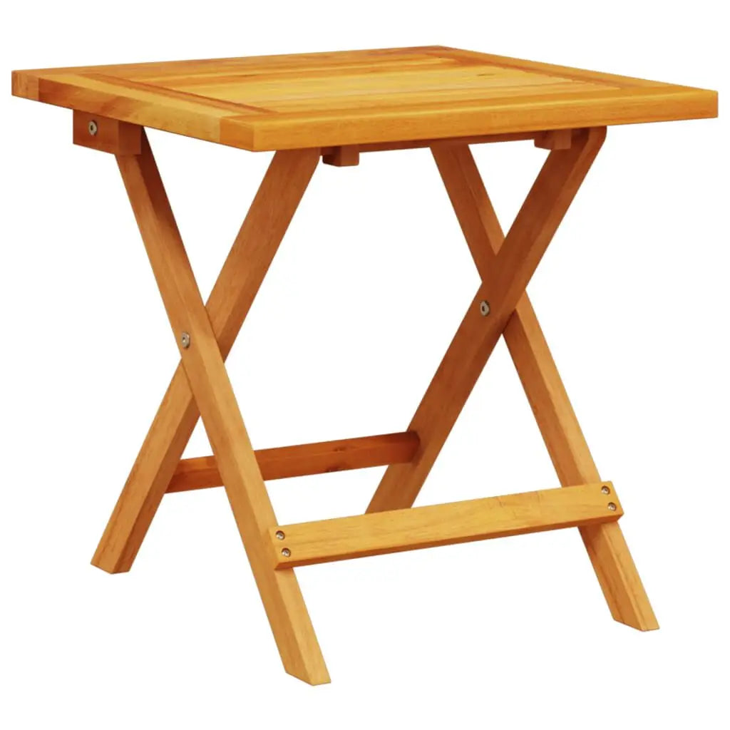 Tuinstoel – Set van 2 - Klapstoel – Compact Tuinset – Tuinmeubelset – Balkonset – Terrasset – Inklapbare Stoelen – Massief Acaciahout – Waterbestendige Tafel - Donkerblauw