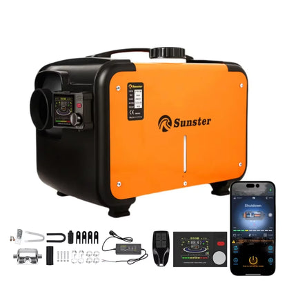 8KW 12V 24V 220V AC&DC universal Diesel Air Heater All In One bluetooth App Control Parking Heater for Van Camping Trailer Home