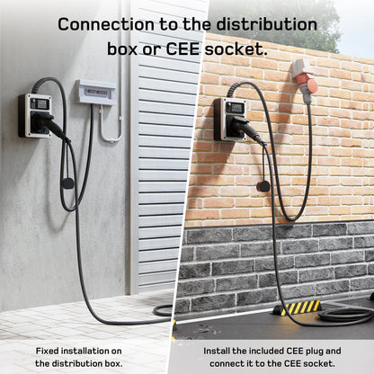 Mobiele Laadbox – Mobiele Laadpaal – EV Lader – Elektrische Auto Oplader – 22KW Laadvermogen – Slimme App-Bediening