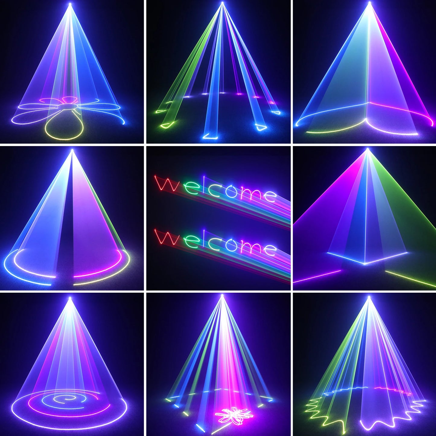 2W DJ Laser Party Light – Laserprojector – Partyverlichting – Discobeleuchtung – RGB Laser Lamp – EU Plug – 3D Animatie – Bluetooth App Bediening