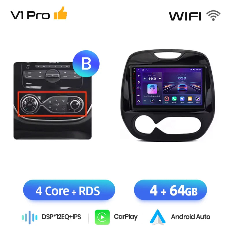 Android Car Multimedia Unit – Auto Radio – Navigatie Systeem – Touchscreen Speler – Multimedia Systeem – 9 Inch IPS HD Scherm – Bluetooth 5.0 & Wireless CarPlay