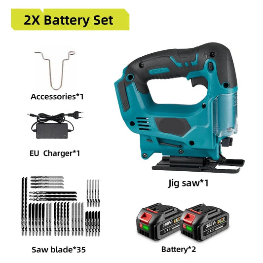 Accu Decoupeerzaag - Draadloze - Decoupeerzaag - 65mm - 18V - Elektrische Zaagmachine - 3000RPM - 45° Verstelbaar - 2 Accu
