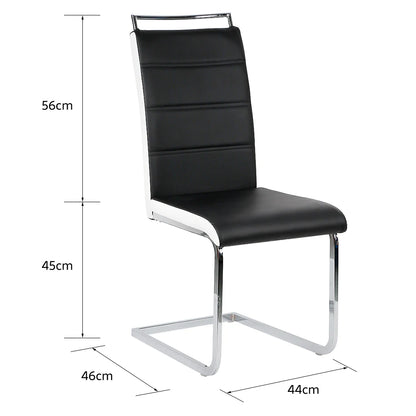 Set of 2 dining room chairs, cantilever kitchen chair, modern chairs, upholstered, dining table chairs, visitor chair - QUORE