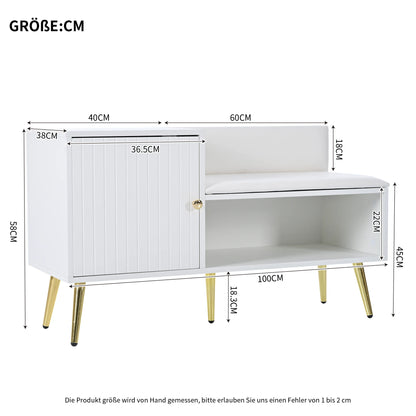 Schoenenkast – Schoenenrek – Schoenenopberger – Schoenenbord – Schoenenmeubel – Ruimtebesparend Design – Comfortabele Zitting Met Kunstleer