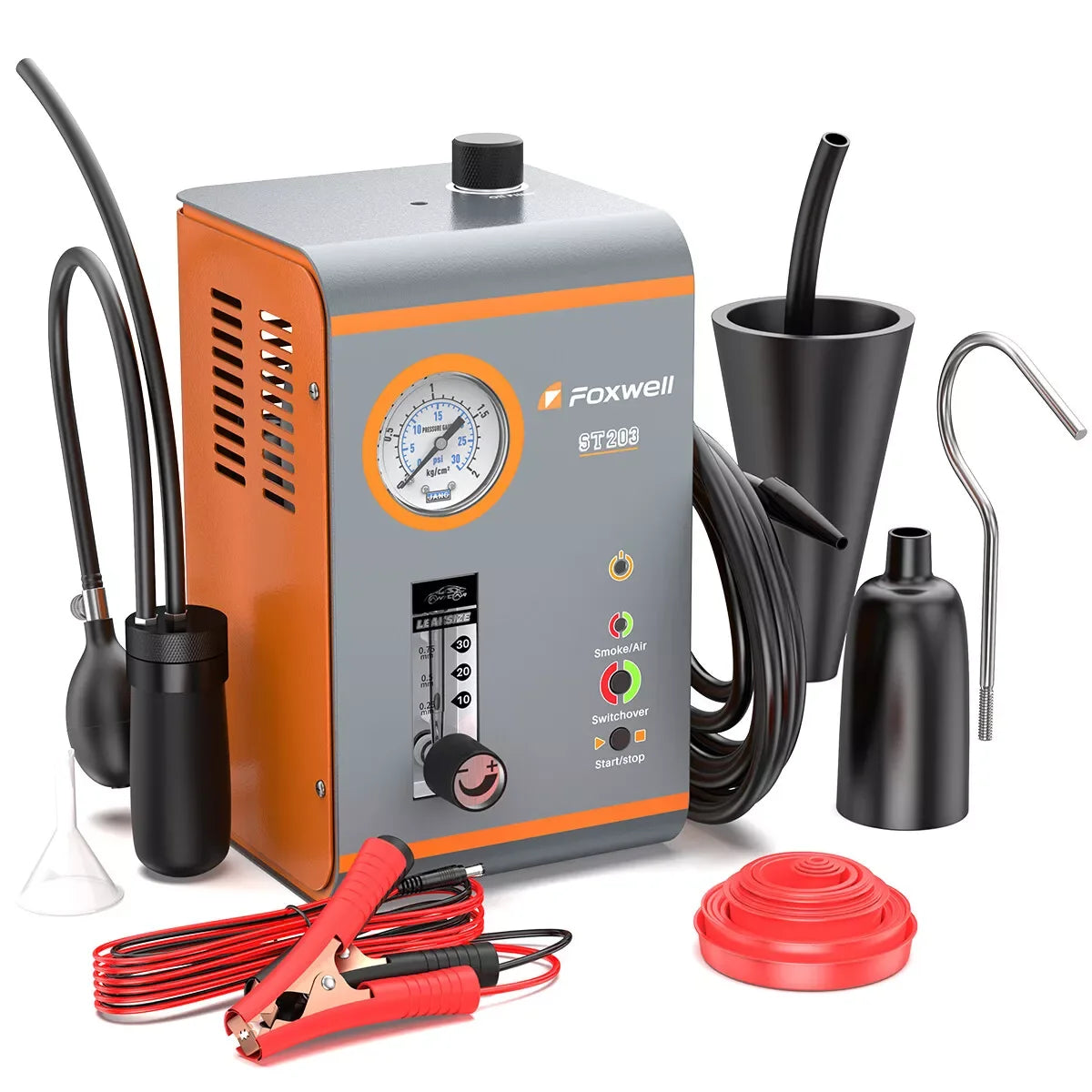 Rookmachine Voor Auto’s – Lekdetectie – Lekkage Opsporen – Rookgenerator – Diagnostiek – 12V Aangedreven – Instelbare Rookuitstoot - QUORE