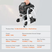 Elektrische Verfspuit - Airless Verfspuit - Professionele Poedercoater - Verfspuiten voor het interieur van uw huis - High Pressure Surface - 650W - 1.1 L/min - 3000PSI - Zwart