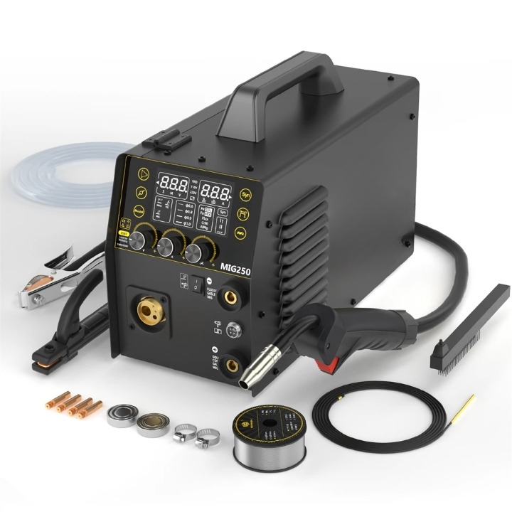MIG-Lasser – Gasloos MIG – MMA Lasser – TIG Lasser – Automatische Draadvoer – Instelbereik 10-200A – Compact En Draagbaar - QUORE