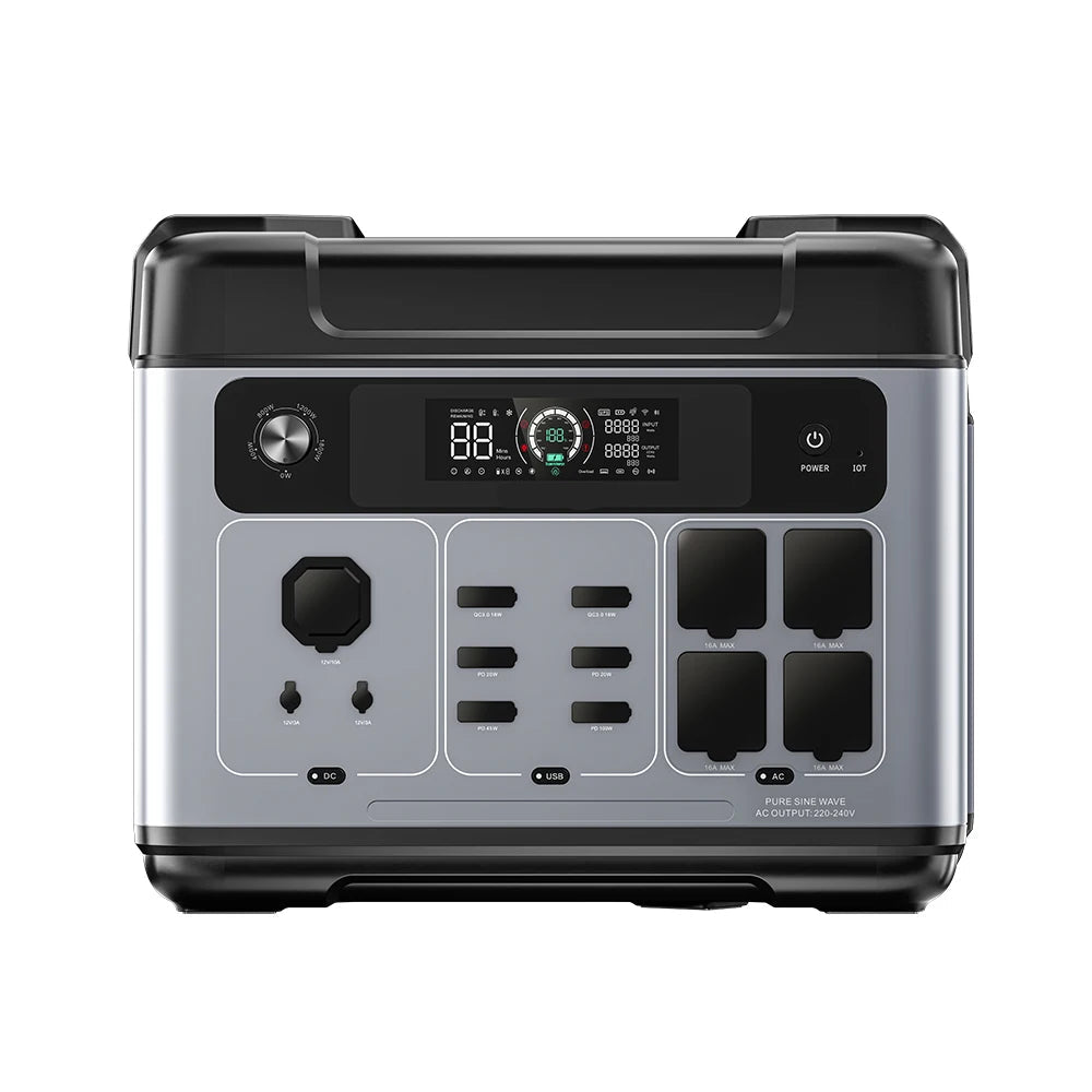 Powerbank – Mobiele Oplader – Externe Batterij – Draagbare Accu – Energie Station – 2048Wh Capaciteit – 2400W Continu Vermogen