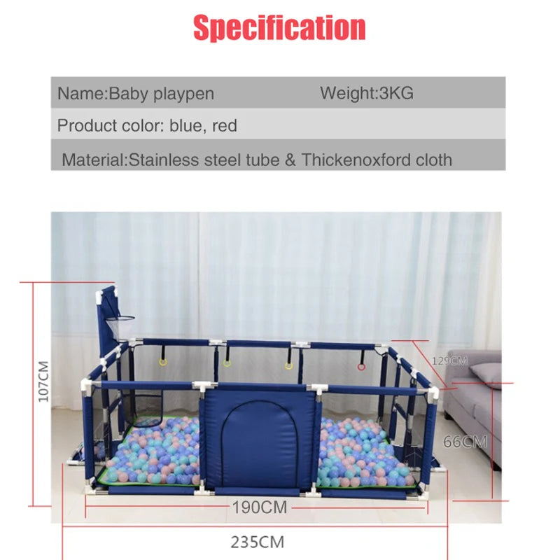 Baby Boxen - Indoor Baby Corralitos - Veiligheidsbarrières - Basketbal Baby Activiteit Gym - Grote Parken Voor Baby Groundbox Hek - QUORE