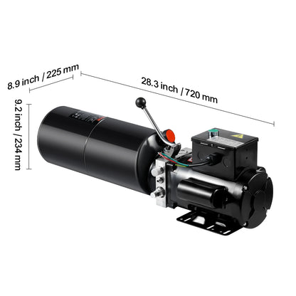 Hydrauliekpomp – Hydraulische Pomp – Dumptrailerpomp – Enkelwerkende Pomp – 220V Pomp – 2,2 kW Motorvermogen – 3200 PSI Drukcapaciteit