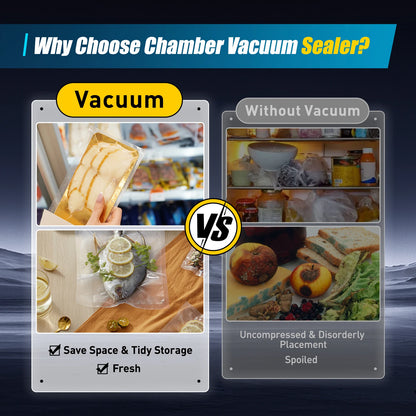 Kamervacuümsealer – Vacuümsealer – Voedselverpakkingsmachine – Vacuümapparaat – Sealer – 120W Motor – Rvs Behuizing