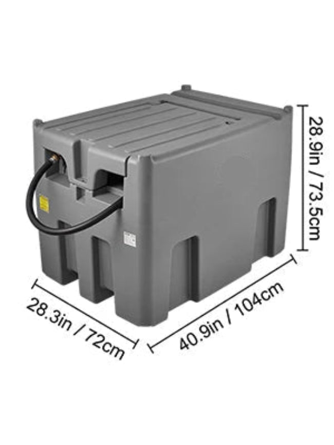Draagbare Diesel Tank – Brandstoftank – Opslagtank – Overpomptank – 116 Gallon – Rood - 12V Pomp – Polyethyleen