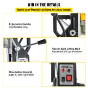 Drill Machine - Magnetic Core Drill Machine - Magnetic Drill Machine - Electric Magnetic Drill Machine - 1100W 1.57” Bore Diameter, 2697lbf/12000N Portable Electric - with 12 Bits, 580RPM Max Speed