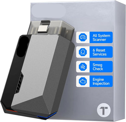 OBD Scanner - OBD2 - Auto Scanner - Auto uitlezen - Diagnose Apparatuur voor Auto's - Diagnosetool voor Alle Aystemen - Accutest - Smogcontrole - iOS Android - Bluetooth 5.0 - Voertuiggezondheidscontrole - Live Data - Resetservices