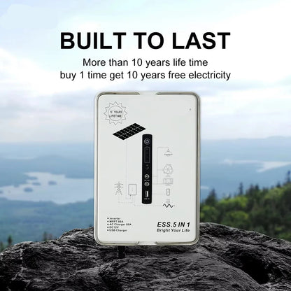 Off-Grid Zonne-Energiesysteem – Compact – Draagbaar – Solar Power – Noodstroom – 500W Zuivere Sinusgolf – 1 kWh LiFePO4 Batterij