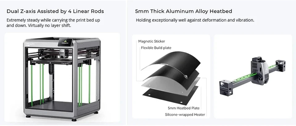 3D Printer – 3D Printer Combo – FDM Printer – Kleurenprinter – Multi-Color Printer – Groot Bouwvolume 350x350x350 mm – Thermo-Regelbare Behuizing Tot 60°C