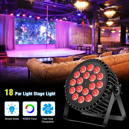 LED Par Verlichting – LED Spot – Podiumlamp – DJ Licht – Disco Licht – 200W Vermogen – RGBW Kleurmix Met DMX512 Bediening - QUORE