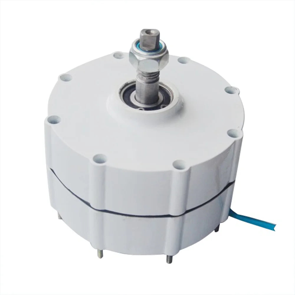 Wind- En Waterkrachtgenerator – Duurzame Generator – Off-Grid Stroomopwekker – Energieopwekker – Aluminium Behuizing – Hoog Rendement - 48V (met Basis) – 2000W 300RPM - QUORE