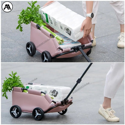 Hondenwagen – Hondenbuggy – Wandelwagen – Dierenbuggy – Huisdierenbuggy – Grijs – Lichtgewicht Opvouwbaar – Compact Design