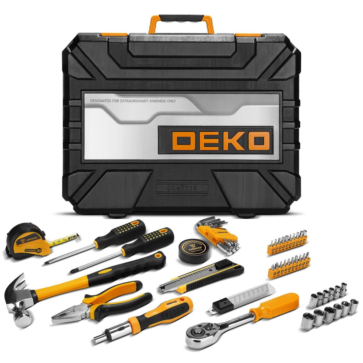 Deko - Gereedschapskoffer - 228-delig - Gevuld - Gereedschap - Gereedschapsset - Gemengde gereedschapsset - Autoreparatiegereedschapcombinatie - Ge - QUORE