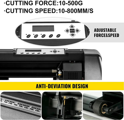 Vinyl Cutter Plotter – Vinyl Snijplotter – Stickersnijder – Creatieve Cutter – 14 Inch Snijbreedte – Instelbare Snijdruk