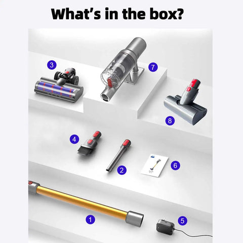 Cordless Stick Vacuum Cleaner - Stick Vacuum Cleaner - Vacuum Cleaner - Cordless Stick Vacuum Cleaner - Powerful Suction - 27000PA - &lt;500w - Yellow