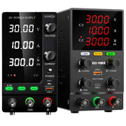 Lab Voeding - DC Bench Voeding - Regelbare Voeding - Voeding - - Functie Generator - 30V - 10A - 220V - Voeding Spanningsregelaar - met Intelligente Oplaad Modus - Zwart